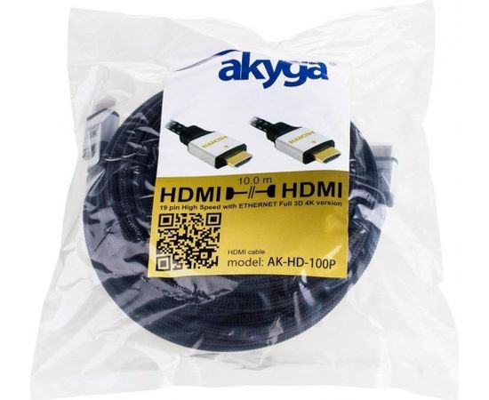 Akyga HDMI 2.0 PRO cable AK-HD-100P 10m Ethernet 3D 4K UHD