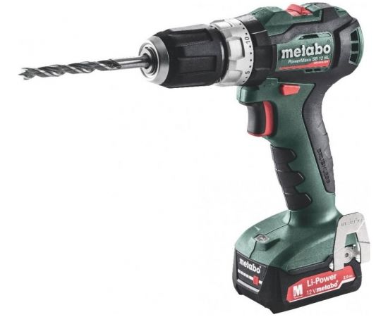 Cordless impact drill PowerMaxx SB 12 BL / 2x2,0 Ah, Metabo