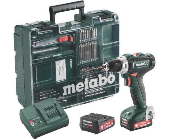 Akumulatora skrūvgriezis/urbis Powermaxx BS 12 komplekts, Metabo