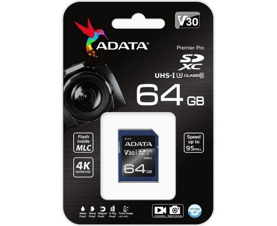A-data ADATA Premier Pro SDXC UHS-I U3 64GB (Video Full HD) Retail