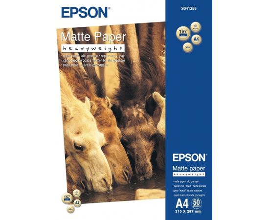 Epson Matte Paper Heavy Weight, DIN A4, 167g/mÂ², 50 Sheets