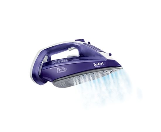 Iron TEFAL Easygliss FV3930E0 Violet/White, 2300 W, With cord, Continuous steam 40 g/min, Steam boost performance 130 g/min, Auto power off, Anti-drip function, Anti-scale system, Vertical steam function, Water tank capacity 270 ml