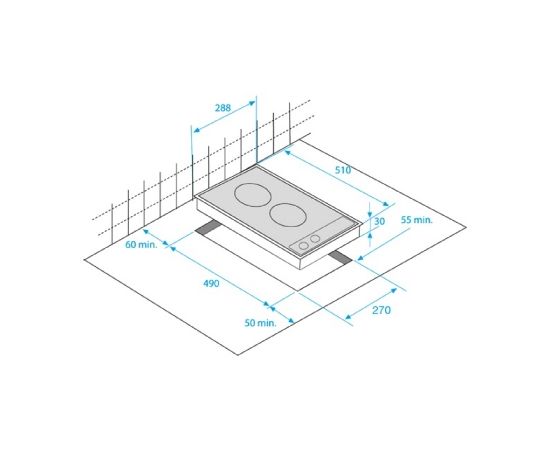 Hob BEKO HDMC32400TX 30 cm DOMINO Sensor Ceramic Electric with frame / HDMC32400TX