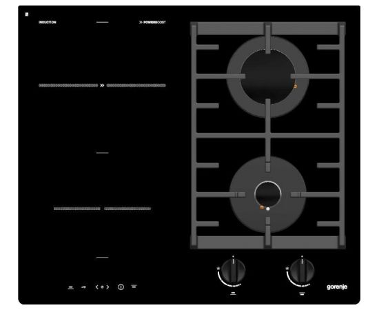 Gorenje GCI691BSC Black, Timer Indukcijas + Gāzes virsma, iebūvējama