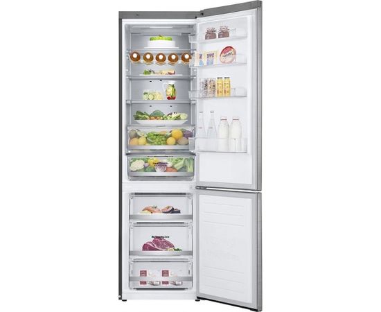 LG Refrigerator GBB71PZDZN Free standing, Combi, Height 186 cm, A++, No Frost system,   net capacity 232 L, Freezer net capacity 107 L, Display, 36 dB, Platinum silver3