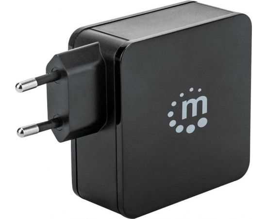 Manhattan Power Delivery charger USB-C 5-20V up to 60W USB-A 5V up to 2.4A black