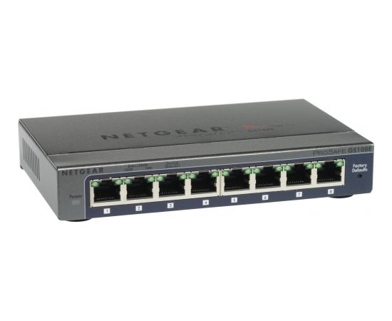 Netgear Switch GS108E Web Management, Desktop, 1 Gbps (RJ-45) ports quantity 8, Power supply type External