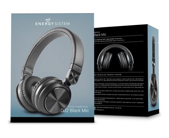 Energy Sistem Headphones DJ2 Headband/On-Ear, 3.5 mm, Microphone, Black,