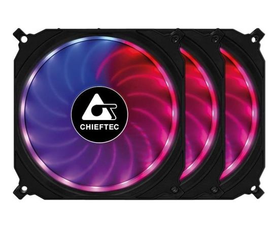 CASE FAN 120MM 3-RGB SET/TORNADO CF-3012-RGB CHIEFTEC