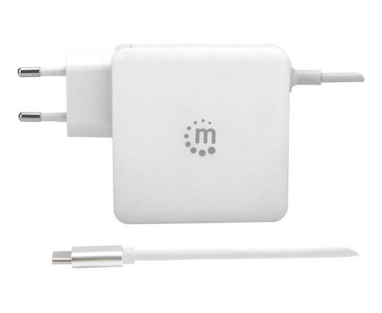 Manhattan Power Delivery charger USB-C 5-20V up to 60W USB-A 5V up to 2.4A white