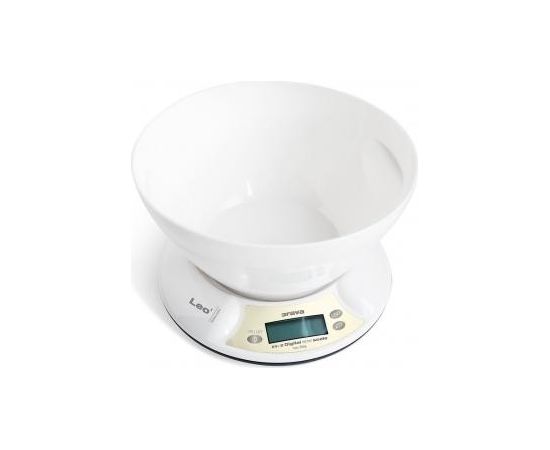 ORAVA Kitchen Scale EV-2 Maximum weight (capacity) 5 kg, Graduation 1 g, Display type LCD, White