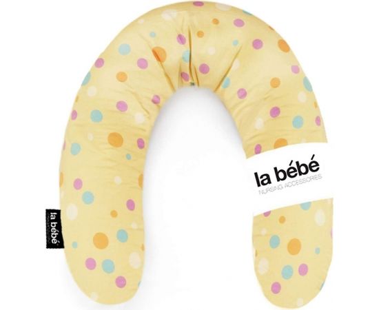 La Bebe™ Nursing La Bebe™ Rich Cotton Nursing Maternity Pillow Art.111357 Yellow Dots Pakaviņš (pakavs) mazuļa barošana, gulēšanai, pakaviņš grūtniecēm 30x175cm
