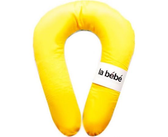 La Bebe™ Nursing La Bebe™ Snug Art.85707 Nursing Maternity Pillow Yellow Подковка для сна, кормления малыша 20*70cm из натурального 100% льна