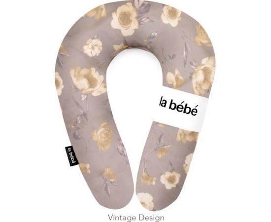 La Bebe™ Nursing La Bebe™ Snug Cotton Nursing Maternity Pillow Art.85487 Rose Pastel Gray pakaviņš mazuļa barošana, gulēšanai, pakaviņš grūtniecēm 20x70 cm
