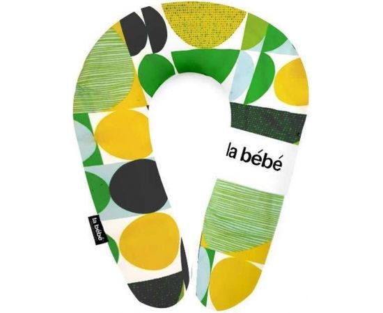 La Bebe™ Nursing La Bebe™ Rich Cotton Nursing Maternity Pillow Art.49550 Green&yellow circles Pakaviņš (pakavs) mazuļa barošana, gulēšanai, pakaviņš grūtniecēm 30x175cm