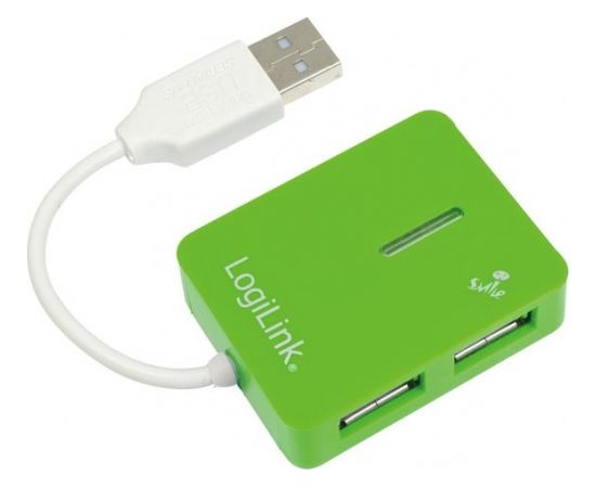 Logilink USB 2.0 Hub 4-Port, Smile, Green