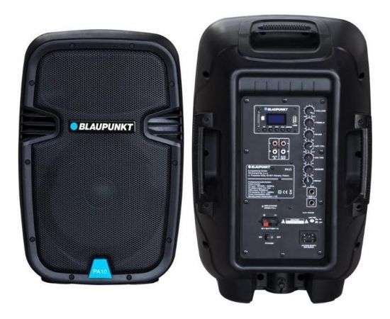 Blaupunkt PA10 Black Portatīvs Bluetooth skaļrunis ar FM radio / microSD / AUX / MP3