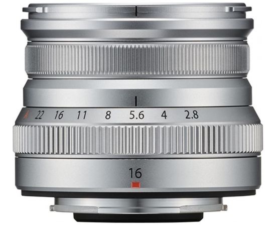 Fujifilm XF 16mm f/2.8 R WR objektīvs, sudrabots
