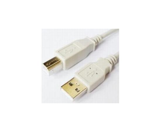 Kabelis Brackton USB Male - USB Male B 1.8m White