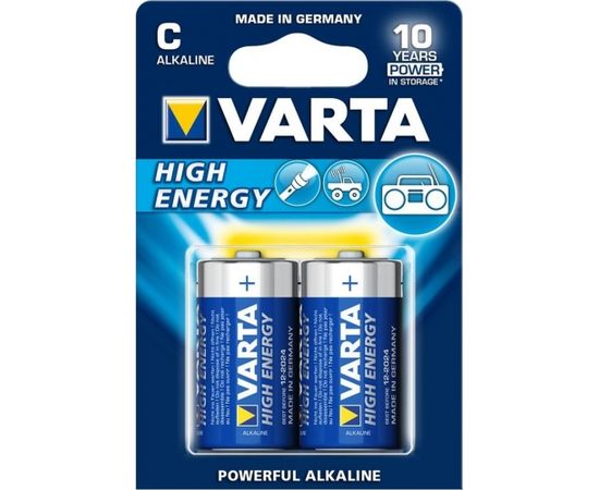 VARTA alkaline batteries R14 (typ C) 2pcs high energy/longlife power