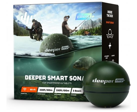 Deeper Smart Sonar Chirp+ Military Green, Yes, Sonar