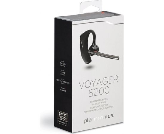 Plantronics Voyager 5200 Premium Multipoint / A2DP / AVRCP / Bluetooth 4.1 Brīvroku Austiņa Melna