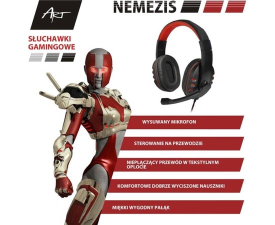 ART GAMING Headphones with microphone NEMEZIS