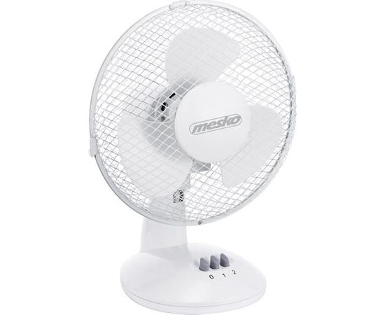 Mesko MS 7308 Desk Fan, Number of speeds 2, 30 W, Oscillation, Diameter 23 cm, White Ventilatori