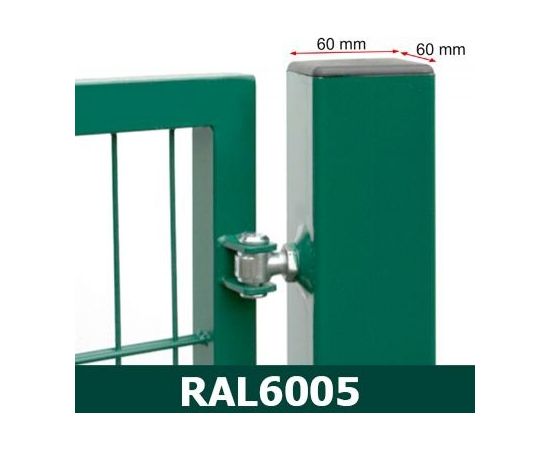 Kvadrātprofilu vārtu stabs RAL6005 H2500/80*80/2mm - 1.73m vārtiem