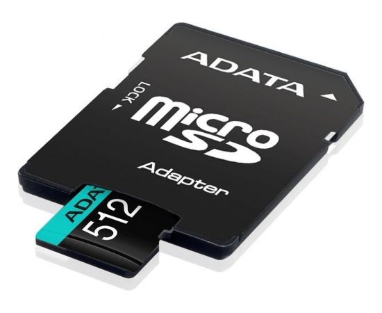 A-data ADATA 512GB Premier Pro MICROSDXC, R/W up to 100/80 MB/s, with Adapter