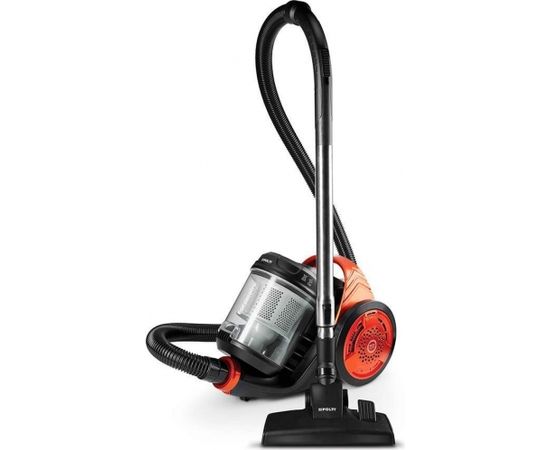 Polti Cyclonic vacuum cleaner  Forzaspira C130_Plus  Bagless, Balck/ orange, 700 W, A, C, D, 76 dB, HEPA filtration system,