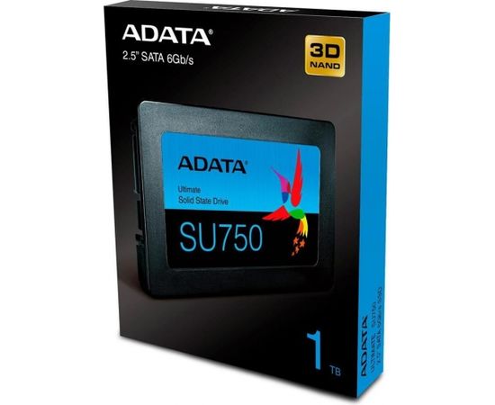 A-data Adata Ultimate SU750 3D NAND 2.5'' SSD 1 TB, SATA III 6Gb/s, R/W 550/520 MB/s