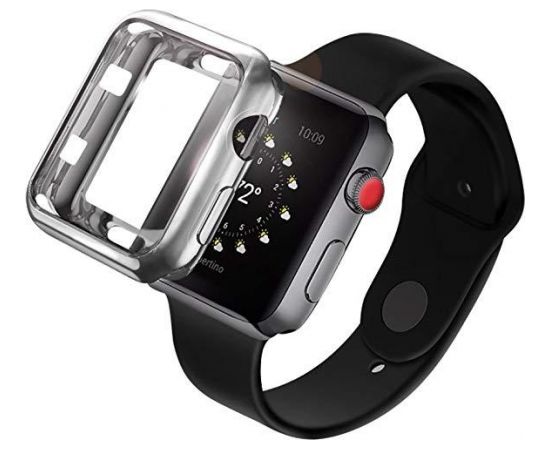 Dux Ducis Premium Silikona Maciņš Priekš Apple Watch 4 40 mm Sudraba + Dāvana