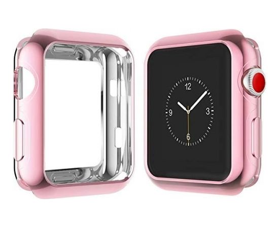 Dux Ducis Премиум Силиконовый Чехол для Apple Watch 4 44 mm Розовый + Подарок