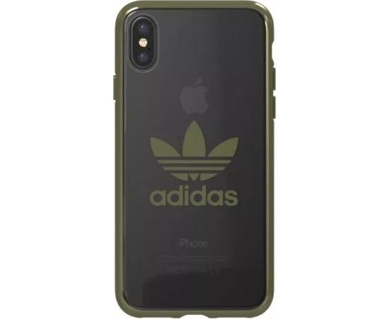 Adidas OR Clear Case Оригинальный Чехол - Бампер для Apple iPhone X / XS Зеленый (EU Blister)