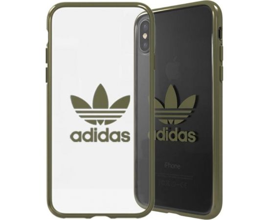 Adidas OR Clear Case Оригинальный Чехол - Бампер для Apple iPhone X / XS Зеленый (EU Blister)