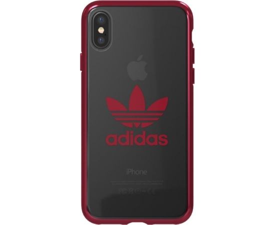 Adidas OR Clear Case Maciņš Apvalks Priekš Apple iPhone X / XS Sarkans (EU Blister)