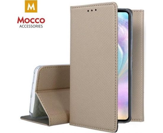 Mocco Smart Magnet Book Case Grāmatveida Maks Telefonam Samsung M205 Galaxy M20 Zeltains