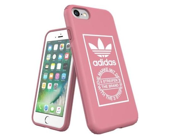 Adidas Snap Case Plastikāta Apvalks Priekš Apple iPhone 7 / 8 Rozā (EU Blister)