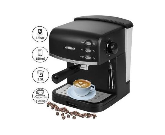 Mesko MS 4409 Semi automatic, 850 W, Black Espresso coffee machine
