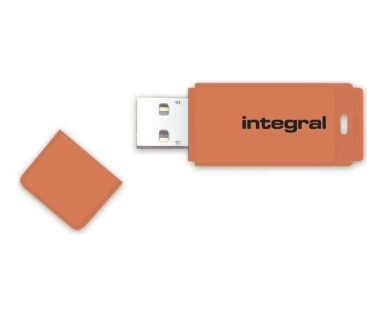 Integral USB 64GB NEON orange, USB 2.0 with removable cap