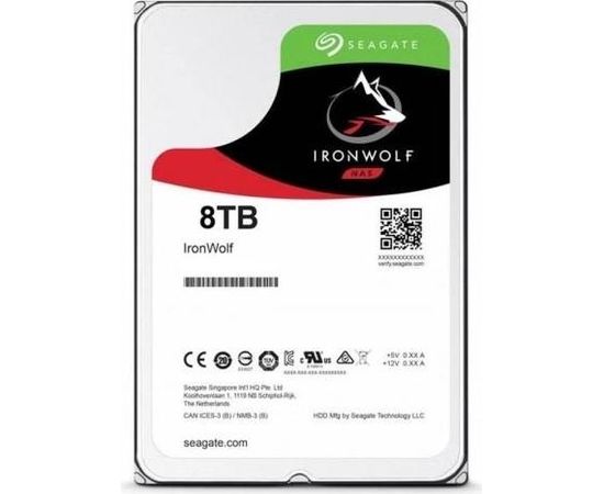 HDD internal 8TB 3.5'' Seagate IronWolf SATA3 7200RPM 256MB cache