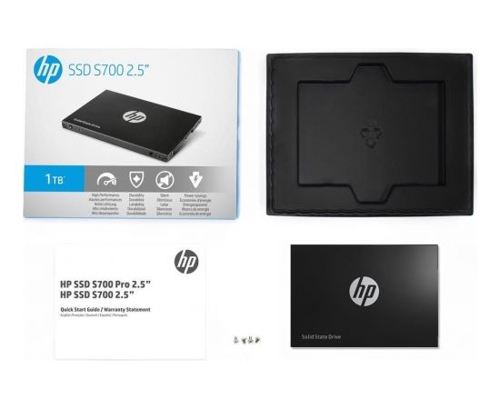 HP SSD S700 1TB 2.5'', SATA3 6GB/s, 561/523 MB/s, 3D NAND SSD Cietie Diski (Solid state drive)