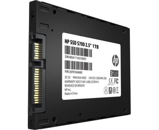 HP SSD S700 1TB 2.5'', SATA3 6GB/s, 561/523 MB/s, 3D NAND SSD Cietie Diski (Solid state drive)