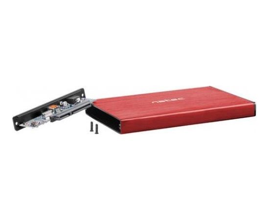 Natec external enclosure RHINO GO for 2,5'' SATA, USB 3.0, Red