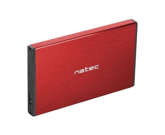 Natec external enclosure RHINO GO for 2,5'' SATA, USB 3.0, Red