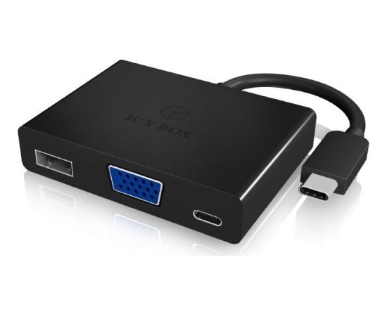 Raidsonic IcyBox Docking Station USB Type-C for Notebooks, 2xUSB 3.0, RJ45, USB Type-C