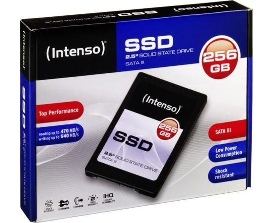 SSD Intenso Top 256GB SATA3, 520/400MBs, Shock resistant, Low power