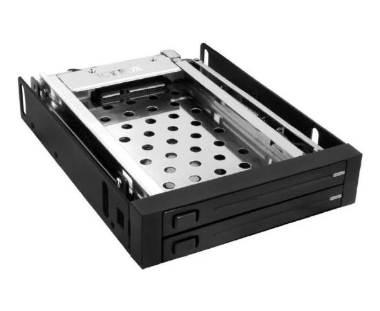 Raidsonic IcyBox Mobile Rack for 2x 2,5'' SATA HDD or 3,5'' SSD, Black