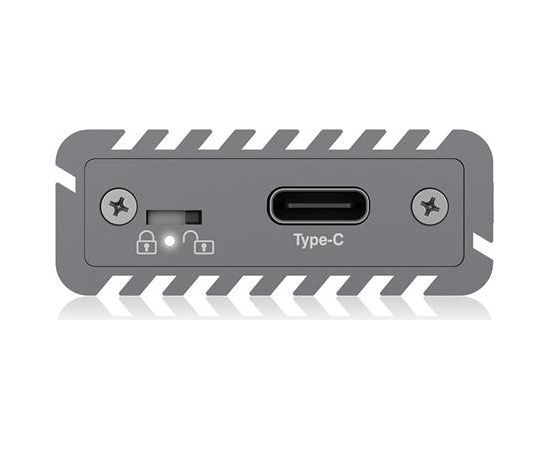 Raidsonic IcyBox External enclosure for M.2 NVMe SSD, USB 3.1 Type-C, Grey